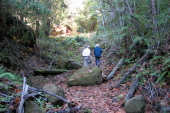 David and Kay hiking back up Last Chance trail.