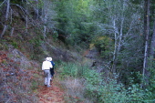 David and Kay climb Last Chance trail.