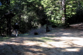 Last Chance trail (left) and Hihn Hammond Rd.