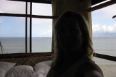 Laura in the master bedroom.