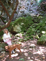 Kay and Kumba in the quarry.