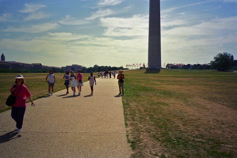 Kay on the Mall in front of the National Monument