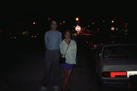 Bill and Laura at night.