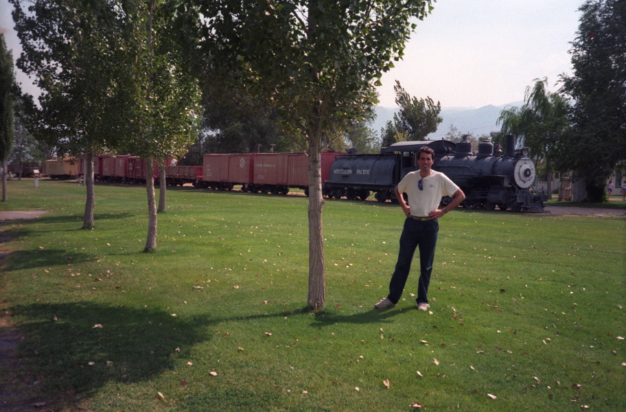 Bill in front of one of the old consists