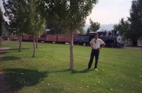 Bill in front of one of the old consists