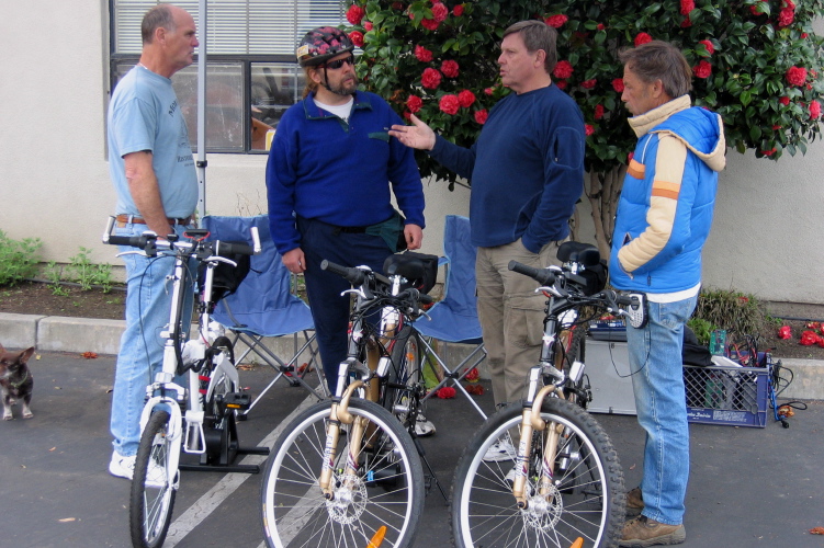 Jim Olsen showing his Cyclone products.