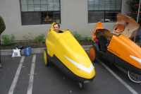 Bill in the Nimbus with the door closed.