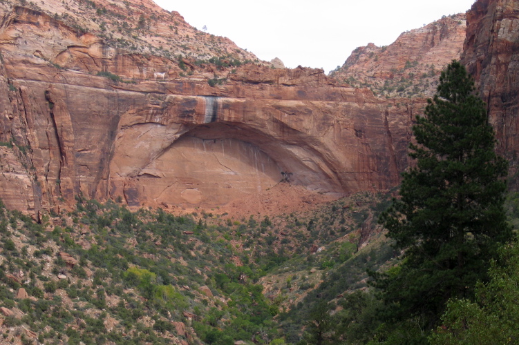 A future natural bridge on the Zion-Mt. Carmel Highway.