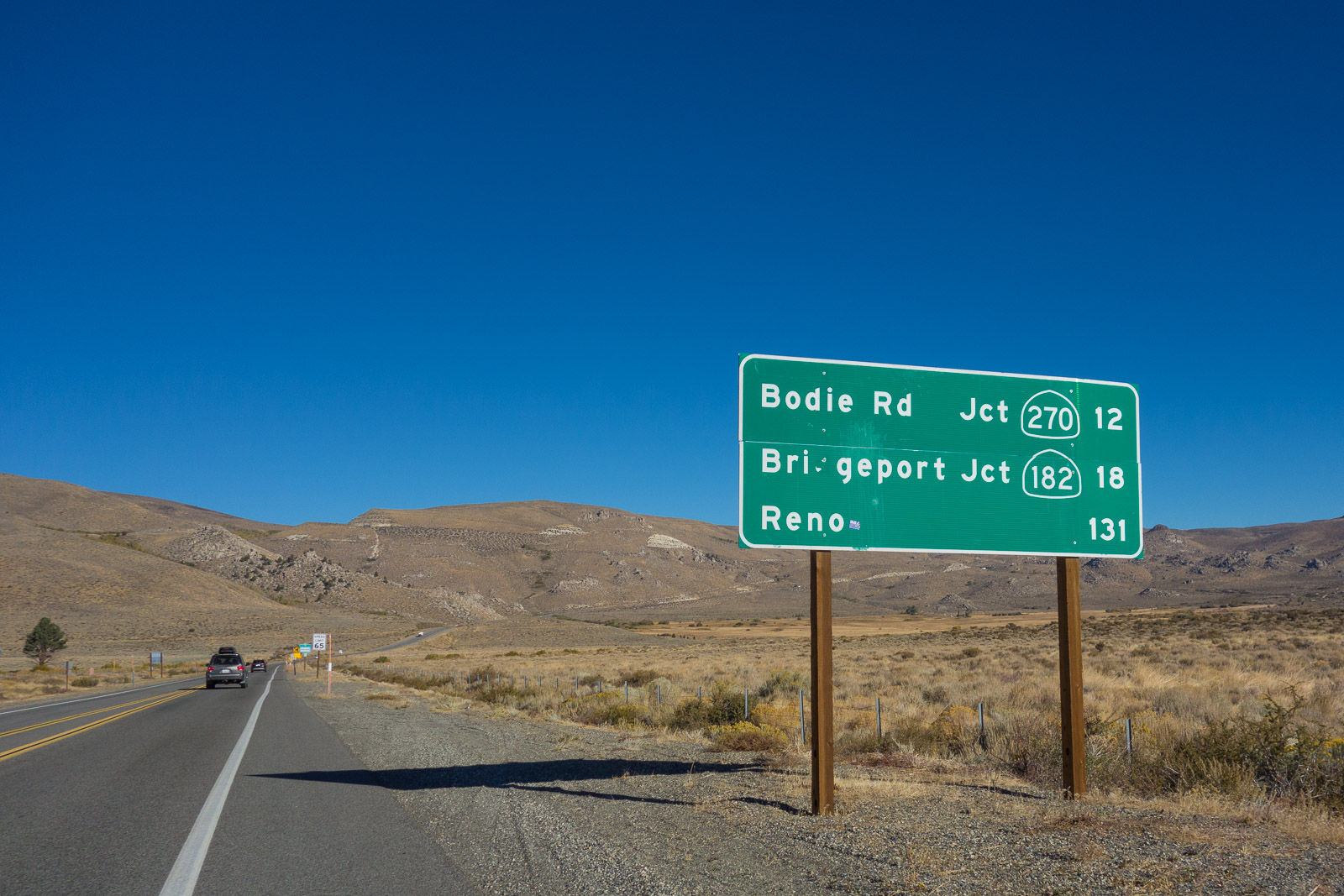 The road is about to climb to Conway Summit.