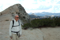 David near the summit of Lembert Dome.