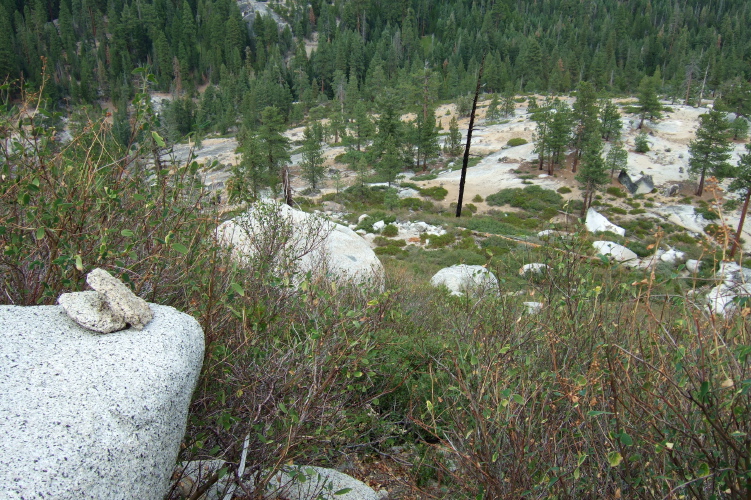 View down the backside of Liberty Cap.