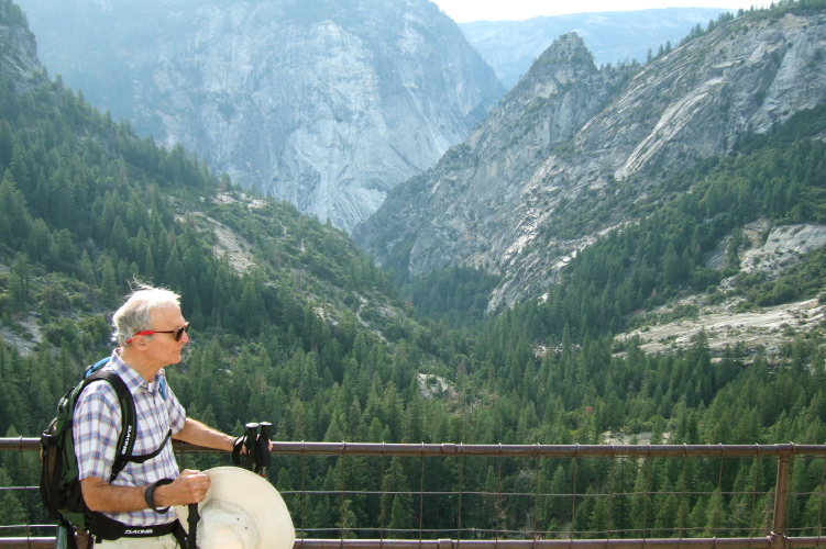 View down the Merced River from Nevada Fall.