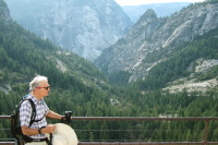 View down the Merced River from Nevada Fall.