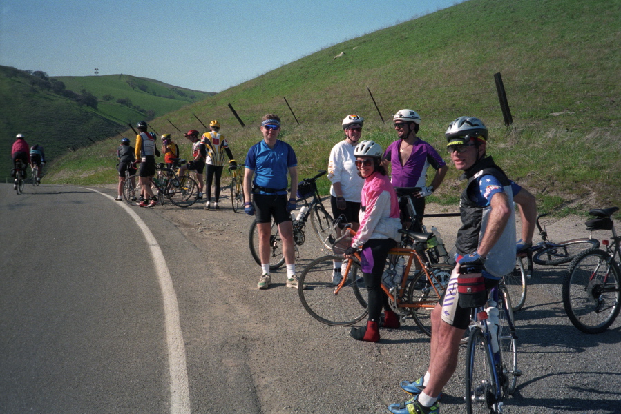 Group photo at the top of Corral Hollow Road.