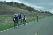 Team Blue Train heads north through Peachtree Valley.