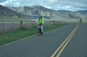 Will Wagoner enjoys the drier weather near the turnaround point in Peachtree Valley.