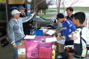 Check-in table in front of the Paicines General Store