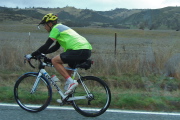 A rider heads north through Dry Lake Valley.