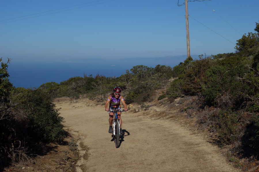 Lisa Penzel climbs North Peak.