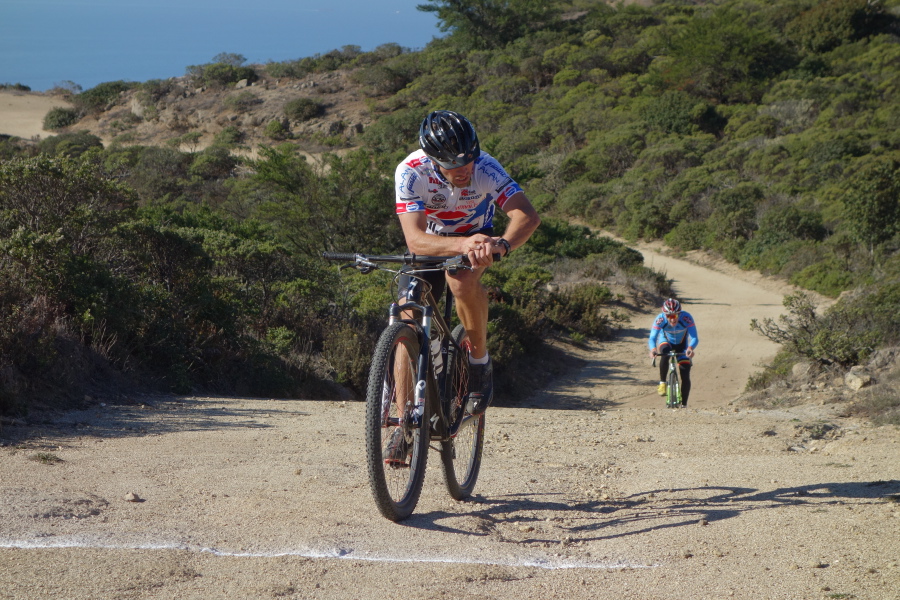 David Collet crosses the line.