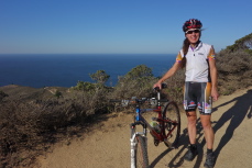 Lisa Penzel on her reconnaissance walks down the steep bits.