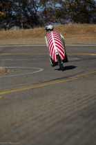 Bill rounds a hairpin corner a couple miles from the summit.