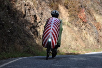 Bill riding the Power Gold Rush, climbing Soda Springs Road