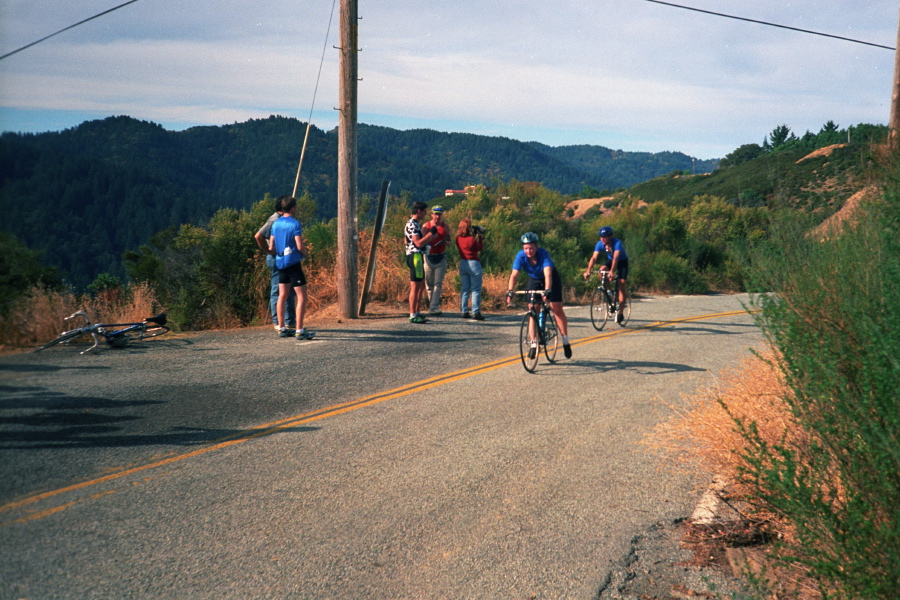 Julie Colwell crosses the line.