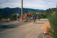 Julie Colwell crosses the line.