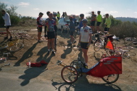 Joe Lansing and his trike with tailbox
