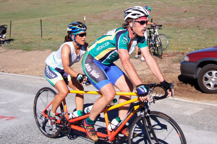 Bob & Ileana Parker reach the t op.