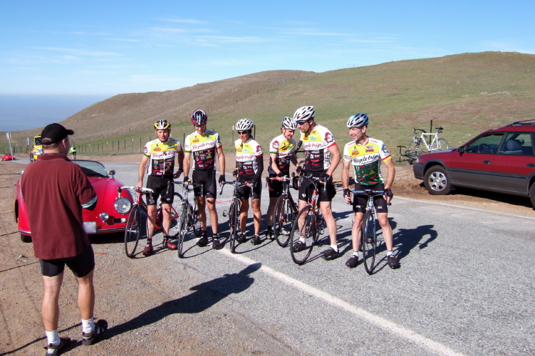 Ron Brunner photographs the BikeTrip team.