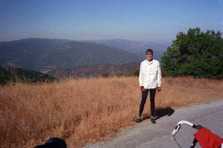 Bill at a driveway with a view just off Soda Springs Rd.