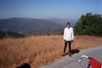 Bill at a driveway with a view just off Soda Springs Rd.