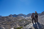 In the background are Treasure Peak, Mt. Abbott, Petit Griffon, and Mt. Mills.