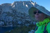 Since the sun had set behind Ruby Ridge, I donned all of my clothes to stay warm while I waited.  Mt. Starr is in the background.