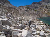 Bill is at the distant shore.  Photo courtesy of Frank Paysen.