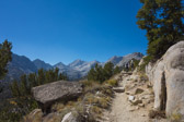 Little Lakes Valley and its surrounding peaks are in the background.