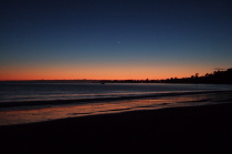 Sunset afterglow over Santa Cruz