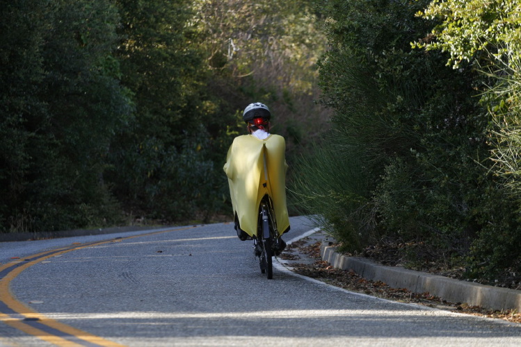 Bill nearing the top of On Orbit Lane.