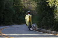 Bill nearing the top of On Orbit Lane.