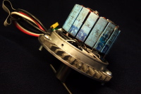 Rotor removeal tool inserted into stator.