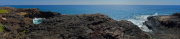 The surf beats against this lava shelf at Makahuena Point.
