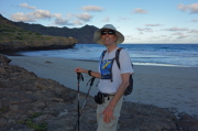 Bill at a small beach in Kawailoa Bay
