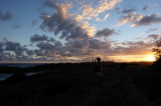 Laura enjoys the sunset.