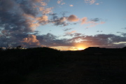 The sun has set.