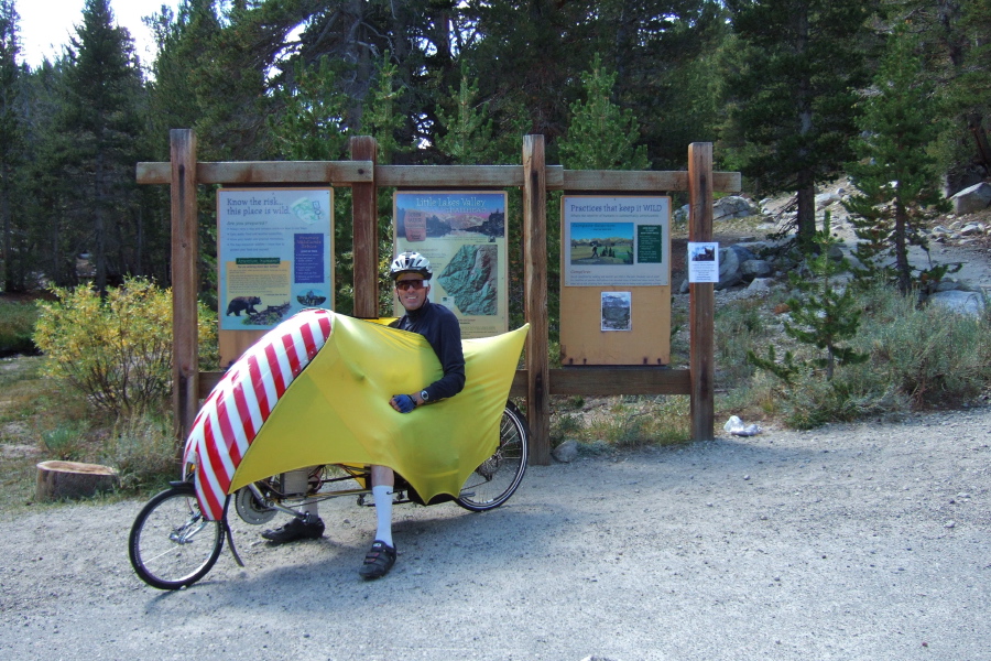 Bill at the Little Lakes Valley Trailhead (10200ft)
