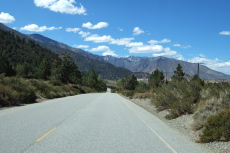 Heading west on Lake Crowley Drive near Tom's Place.