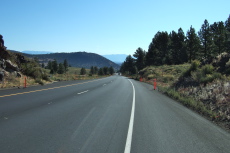 Descending CA203 from Mammoth Lakes to US395.