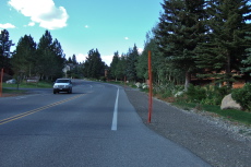 Heading up Minaret Road, returning to the condo